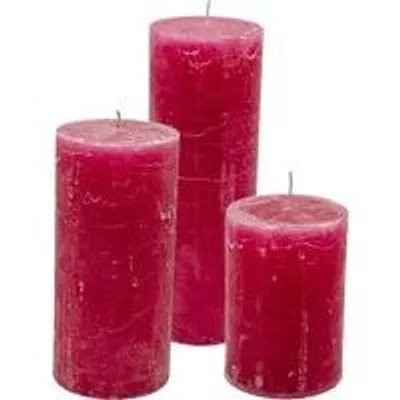 Produktbild von Cactula Stumpenkerzen-Set – Fuchsia – 3 Stück