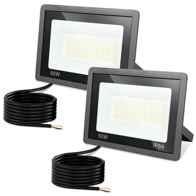 Produktbild von Eikuavons LED Strahler Außen 50W, IP66 LED Fluter mit 3 Farbtemperaturen, 3000K/4000K/6500K, 2er Set