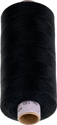 Image de Fils ASPO 100%.polyester 120 1000m - 1000 m - Noir