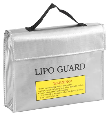 Produktbild von Feuerfeste Ladetasche, Schutztasche, Lipo Safe Bag für LiPo-Akkus und Wertsachen (24 x 18 x 6,5 cm)