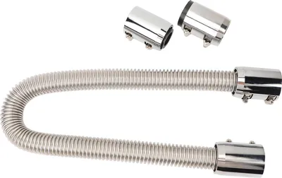Obrázok produktu pre Hadica chladiča, 91,4 cm, flexibilná vodná súprava z nehrdzavejúcej ocele pre hrdlá 1 1/4 palca, 1/2 palca, 3/4 palca, 5/8 palca, strieborná