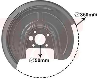 Produktbild von VAN WEZEL Spritzblech Bremsscheibe für VW Golf IV Schrägheck (1J1) Hinten Rechts 5892374 Ankerblech