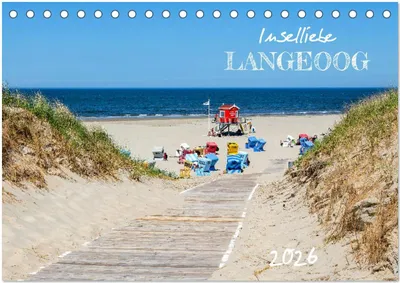 Produktbild von Inselliebe Langeoog (Tischkalender 2026 DIN A5 quer), CALVENDO Monatskalender