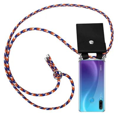 Produktbild von Cadorabo Schutzhülle für Huawei P30 LITE Hülle in Blau Handy Kette Kordel abnehmbares Etui