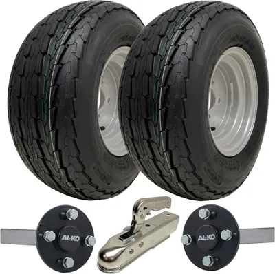 Image de 20.5x8.00-10 Trailer Kit High Speed Road Legal Wheels ALKO Hub & Stub Axle Hitchle