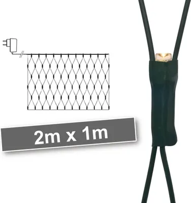 Produktbild von ECD Germany LED Lichternetz 2m 160 LEDs Warmweiß Weihnachten Lichtervorhang Lichterkette Weihnachtsbeleuchtung Lichterkettenvorhang Innen/Außen IP44