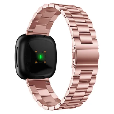Produktbild von Strap-it Fitbit Versa 3 Stahlarmband (Rosa Pink)