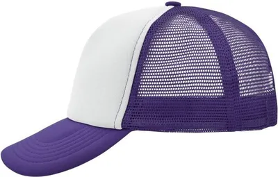 Produktbild von 5 Panel Polyester Mesh Cap white/lilac, Gr. one size