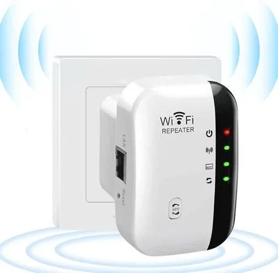 Immagine prodotto di Amplificatore di segnale wireless da 300 Mbps | Amplificatore di portata di rete con porta Ethernet | Amplificatore di portata wireless a 2,4 GHz