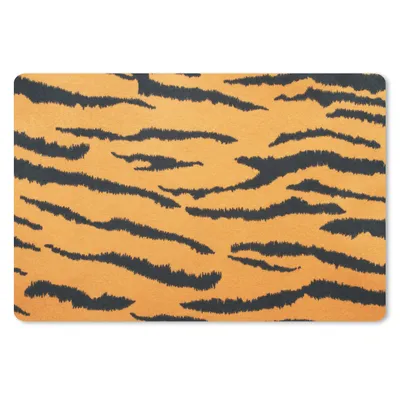 Produktbild von MuchoWow® Schreibtischunterlage Tigerdruck - Braun - Orange 60x40 cm - XXL Mauspad - Großes Mauspad