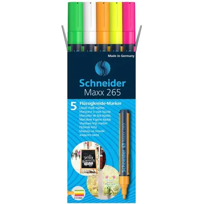 Obrázok produktu pre Schneider Schreibgeräte 5 Schneider Maxx 265 Kreidemarker farbsortiert 2.0 - 3.0 mm