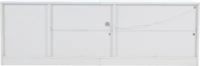 Produktbild von Merax TV-Schrank 160x40x52 cm, LED Lowboard für 65" Fernseher, Hochglanz Weiß, Wohnzimmer Sideboard mit Schubladen & Glas, USB-Licht
