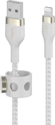 Produktbild von Belkin Flex Lightning/USB-A 1m mfi zetr., weiß     CAA010bt1MWH