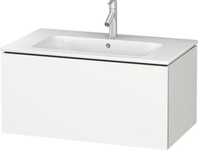Produktbild von Waschtischunterbau L-CUBE 820x481x400mm weiß supermatt weiß supermatt