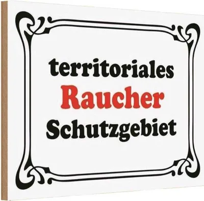 Produktbild von vianmo Holzschild 20x30 cm Raucher Schutzgebiet