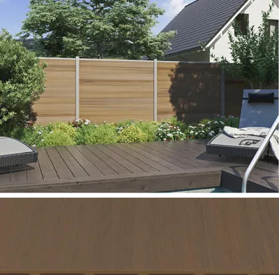 Immagine prodotto di TeJe ELSKOP WPC Steckzaunsystem Teak 20 x 150 x 1790 mm