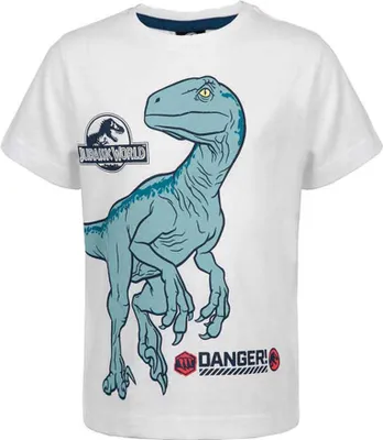 Produktbild von Jurassic World T-Rex Kinder Jungen Sommer Schlafanzug Shorty Pyjama-Set kurz , Farbe:Weiß, Größe:98-104