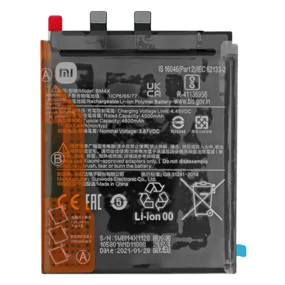 Immagine prodotto di Xiaomi, Batteria di ricambio per Xiaomi Mi 11 5G 4600mAh BM4X, Nero