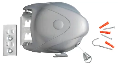Image de WENKO Séchoir à linge Jumbo jusqu'à 15 m en plastique avec séchoir automatique extensible