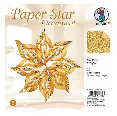 Produktbild von Paper Star Ornament Set 2 110G.15X15Cm 32B