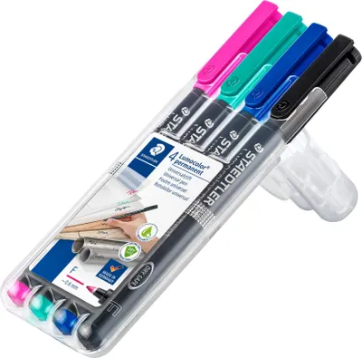 Produktbild von STAEDTLER Lumocolor Permanent-Marker 318F 4er Etui