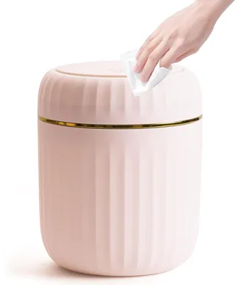 Immagine prodotto di Contenitore per rifiuti da tavolo, capacità 2 litri, coperchio pieghevole, dimensioni compatte, ideale per ufficio e cucina