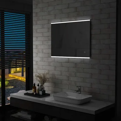 Image de Vidaxl Miroir de salle de bain LED avec Touchsensor 80x60 cm