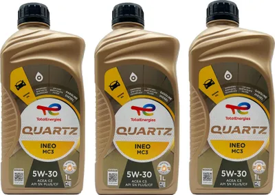Produktbild von Total Quartz Ineo MC3 | 5W-30 | 3 L | MB229.51 / 52 | BMW LL-04 | Opel/Vauxhall | mit Trichter