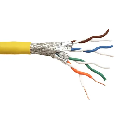 Obrázek produktu pro ROLINE Kabel S/FTP kulatý, kat. 8.1, Eca, 100m, AWG22, drát, žlutý (21.15.0005)