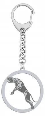 Produktbild von Mejk Jewellery Silberner Bandog Schlüsselanhänger mit Gravur