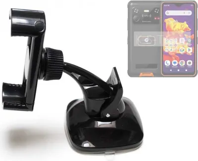Produktbild von K-S-Trade kompakte Handy-Halterung Windschutzscheibe kompatibel mit Phonemax R4GT Armaturenbrett schwarz Autohalterung KFZ Halter Scheiben-Halterung