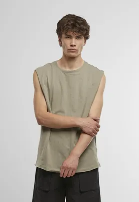 Image de T-shirt Homme Urban Classics Open Edge Sleeveless Tee paleolive - XXL