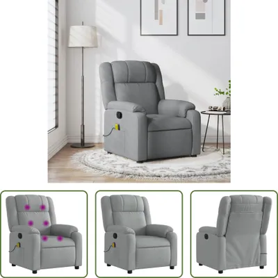 Zdjęcie produktu dla Fotel masujący Living Store jasnoszary materiał