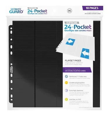 Produktbild von Ultimate Guard 24-Pocket QuadRow Pages Side-Loading Schwarz (10)