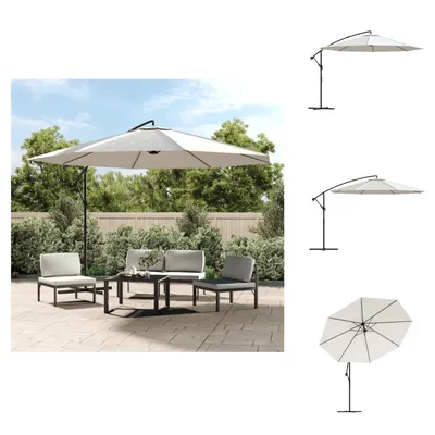 Produktbild von vidaXL Freiarm-Sonnenschirm 3,5 m Sandweiß -  Sonnenschirme & Sonnenschutze
