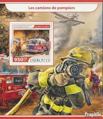 Produktbild von Briefmarken Dschibuti 2017 Mi Block 743 (kompl. Ausg.) postfrisch Feuerwehrauto