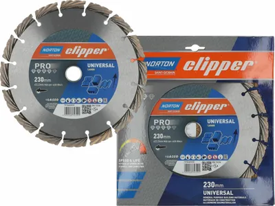 Productafbeelding van Norton Clipper Diamantzaagschijf Pro Universal Laser - 230x22,2 mm