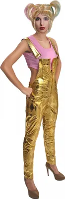 Immagine prodotto di Costume da Harley Quinn per donna con parrucca Costume di Halloween rosa-oro - S