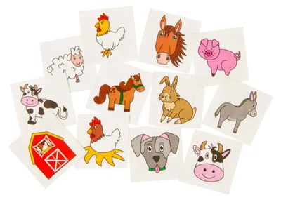 Produktbild von Duckiez Tattoos Bauernhoftiere, 12 Stk.