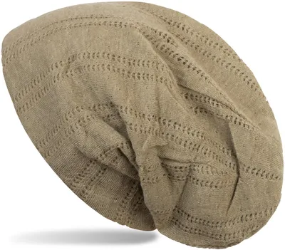 Produktbild von styleBREAKER Beanie Mütze mit Lochstrick Muster, Vintage Slouch Longbeanie, Uni 04024095