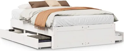 Zdjęcie produktu dla VidaXL 3308817, Biały, 143,5 cm, 193,5 cm, 41 cm, 1400 x 1900 mm, 590 x 360 x 185 mm