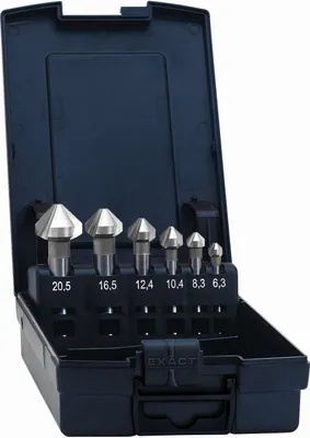 Produktbild von Exact 90° DIN 335 C Kegelsenker HSS Stahl ( 05527 ) 6,3 - 20,5 mm 6 tlg.
