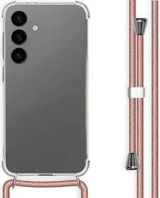 Zdjęcie produktu dla imoshion Przezroczysta obudowa tylna z sznurkiem do Samsunga Galaxy S24 – różowe złoto
