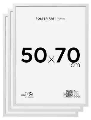 Produktbild von Poster Art Bilderrahmen 50x70 cm für Poster, weiß, MDF, 3er-Set