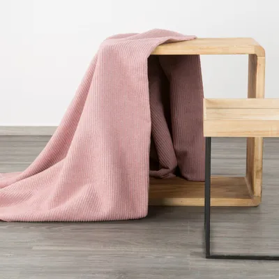 Produktbild von Design91 Warme Wohndecke, kuschelige Decke AMBER rosa 70x160