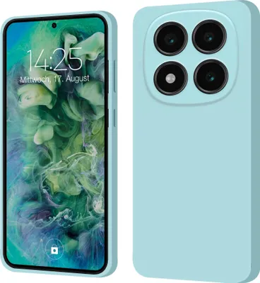 Produktbild von Hülle für Xiaomi Redmi Note 14 Pro Case Cover Bumper Silikon Softgrip Schutzhülle Farbe: Hellblau