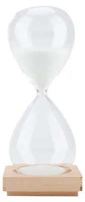 Produktbild von Bunte Sanduhr mit Holzsockel, 30 Minuten, Stundenglas, Heim- und Bürodekoration, Geschenk (Blau)