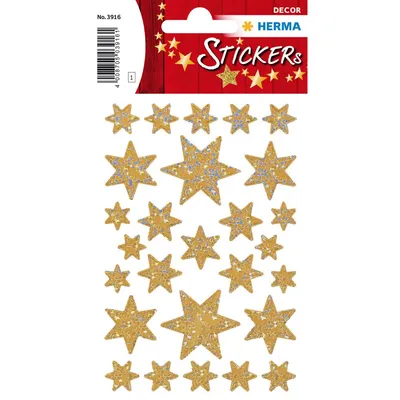 Obrázek produktu pro HERMA 3916, Zlato, Permanentní, Vánoce, 27 kusů, 1 listy