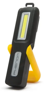 Imagen del producto de Lámpara de trabajo - Compacta - LED COB + función de linterna - 150 + 40 lúmenes - Batería de iones de litio de 1200 mAh - Conector tipo C - Gancho magnético con rotación de 360° - Color amarillo/ - IP44 - 15,5 × 4 × 2 cm [18626B]
