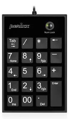 Image de Perixx PERIPAD-202 U B Corded Numeric keypad Black